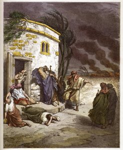 Job hearing of his ruin - engraving in 