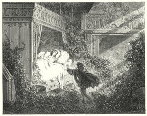 Sleeping Beauty (engraving) by Gustave Dore