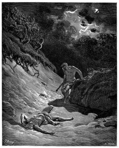 Murder of Abel by Cain (Illustration of Gustave Dore for The Bible)