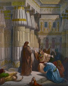 Pharaoh calling upon Moses