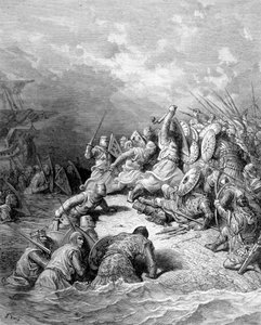 Richard the Lionheart delivers the city of Joppa - engraving by Gustave Doré by Gustave Dore