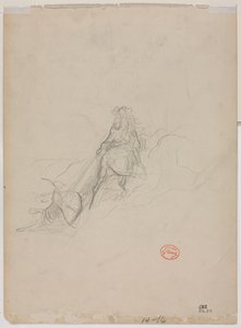 Sketch of Hunting Scene by Gustave Dore