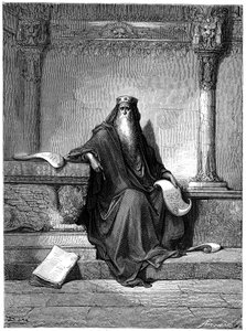 Solomon - Illustration by Gustave Dore (1832-1883) for The Bible (1866) by Gustave Dore