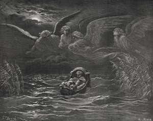 The Child Moses on the Nile, Illustration from Dore