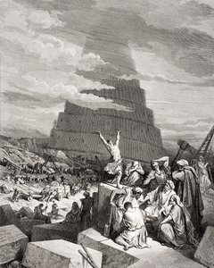 The Confusion of Tongues, Genesis 11:7-9, illustration from Dore