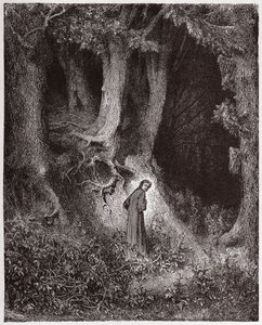 The Divine Comedy, Inferno, Canto 1: Dante in the savage wood - Illustration by Gustave Dore