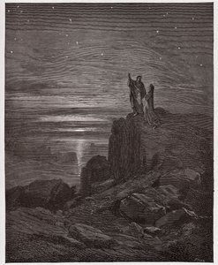 The Divine Comedy, Inferno, Canto 34: The poets emerge from hell (Illustration by Gustave Dore) by Gustave Dore
