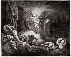 The Divine Comedy, Inferno, Canto 9: The Angel Opens the Gates - by Dante Alighieri (1265-1321) - Illustration by Gustave Dore (1832-1883) by Gustave Dore
