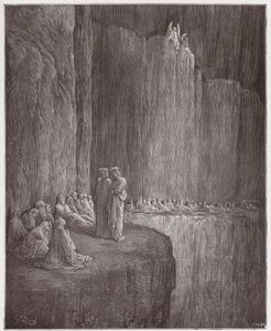 The Divine Comedy, Purgatorio, Canto 13: Sapia Cleanses His Guilty Life - by Dante Alighieri (1265-1321) - Illustration by Gustave Dore (1832-1883) by Gustave Dore