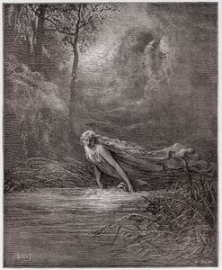The Divine Comedy, Purgatorio, Canto 31: Dante submerged in the River Lethe - by Dante Alighieri - Illustration by Gustave Doré by Gustave Dore