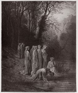 The Divine Comedy, Purgatorio, Canto 33: Dante drinks of the River Eunoe - by Dante Alighieri - Illustration by Gustave Dore by Gustave Dore