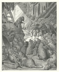 The Fables of La Fontaine: The Council held by the Rats by Gustave Dore
