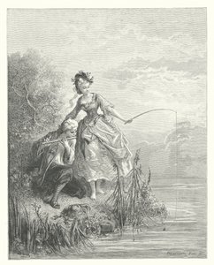 The Fables of La Fontaine: The Fish and the Shepherd Who Played on the Clarionet by Gustave Dore