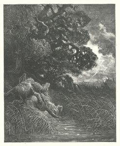 The Fables of La Fontaine: The Oak and the Reed by Gustave Dore