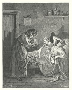 The Fables of La Fontaine: The Old Woman and Her Servants by Gustave Dore