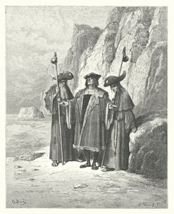The Fables of La Fontaine: The Oyster and its Claimants by Gustave Dore
