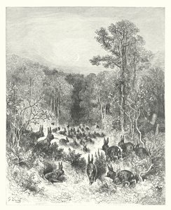 The Fables of La Fontaine: The Rabbits by Gustave Dore