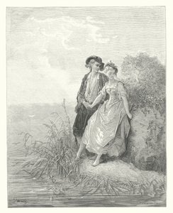 The Fables of La Fontaine: Tircis and Amaranth (engraving)