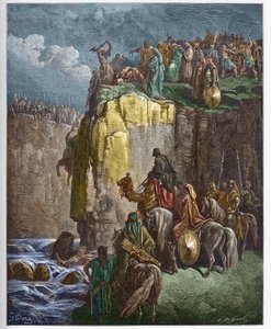 The Slaughter of the Prophets of Baal - engraving in 