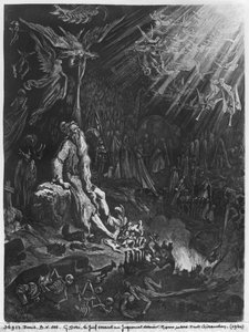 The Wandering Jew and the Last Judgement, engraved by Felix Jean Gauchard