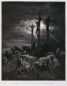 The crucifixion of Christ, Illustration from the Dore Bible