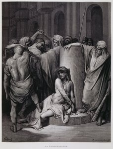 The Flagellation of Christ; Illustration from the Dore Bible by Gustave Dore
