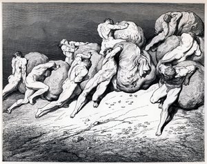 The hoarders and wasters, 1857 by Gustave Dore