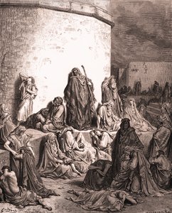The People Mourn Over Jerusalem - Bible