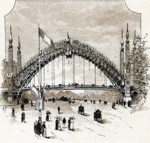 View of the Footbridge of Pont de l