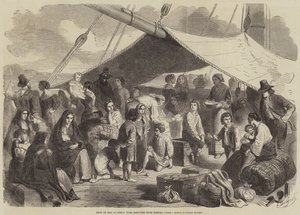 Deck of Ship at Ringo, with Refugees from Messina by Gustave Janet