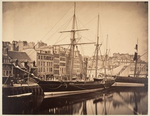 La Reine Hortense - Yacht of the Emperor, Havre by Gustave Le Gray