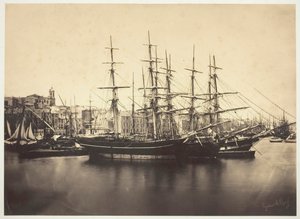 Ships in the Harbor at Sète by Gustave Le Gray