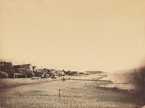The Beach at Saint-Adresse by Gustave Le Gray