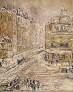 Rue de Clignancourt Under Snow
