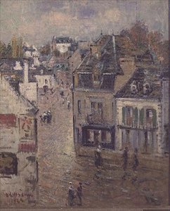 Street in Pont Aven after the Rain by Gustave Loiseau