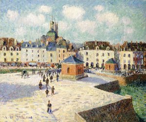The Quay at Dieppe in Sunlight by Gustave Loiseau