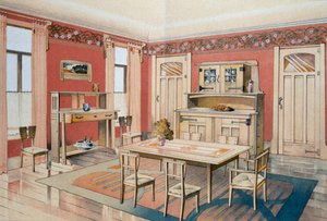 Design of Art Nouveau Dining Room
