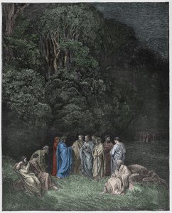 Inferno, Canto 4: Homer, the poets, and heroes in Limbo (illustration from The Divine Comedy)
