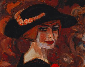 Young Woman with a Hat by Gustave de Smet