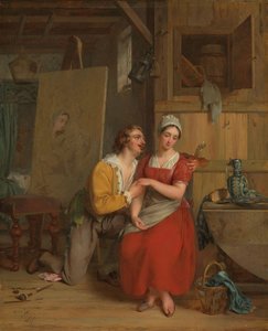 Anthony van Dyck Wooing His Model by Gustave or Gustaaf Wappers