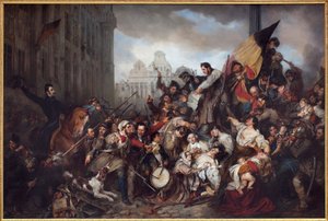 The Belgian Revolution of 1830, 1835 by Gustave Wappers