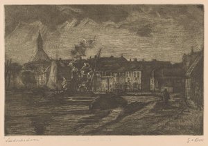 Leidschendam by Gustave van der Does (signed by artist)