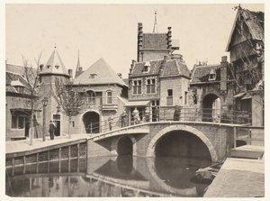 View of a Canal in Amsterdam During the World Exhibition of 1895