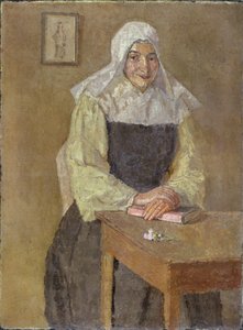 Mere Poussepin Seated at a Table