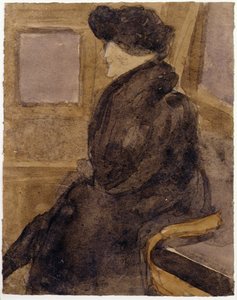 Old Woman in a Tramway by Gwen John