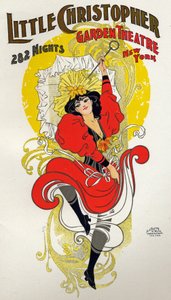 Cancan Dancer. Poster by H.A. Thomas for a Show at the Little Christopher Theatre, New York by H.A. Thomas