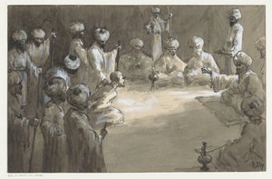 Meeting of Men by H.C. Louwerse (signed by artist)
