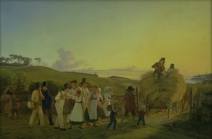 Peasants Returning Home from the Field with the Last Load of Grain by H.J. Hammer