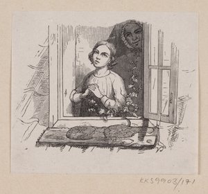 Illustration for "Five from a Peapod" in H.C. Andersen