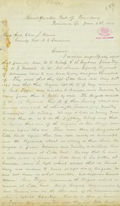 Letter from H. T. Reid, headquarters, Post of Providence, Louisiana, to Brigadier General Elias S. Dennis, June 22, 1863